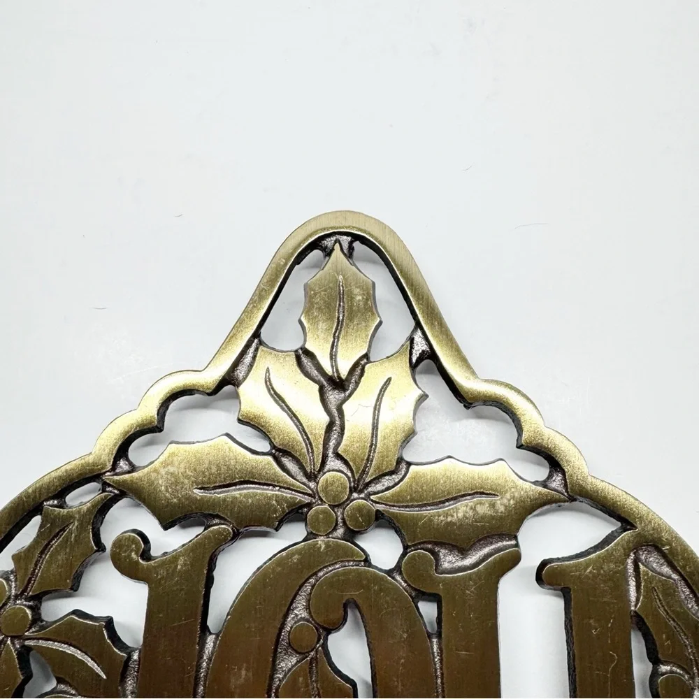 Vintage Avon Jolly Holly Joy Cast Iron Trivet